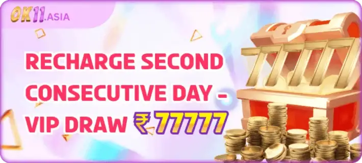 Join the exclusive VIP program and stand a chance to win 77,777 INR in the special lucky draw reserved for loyal members.